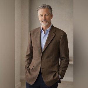 Samuelsohn Size 42 Regular Brown Blazer